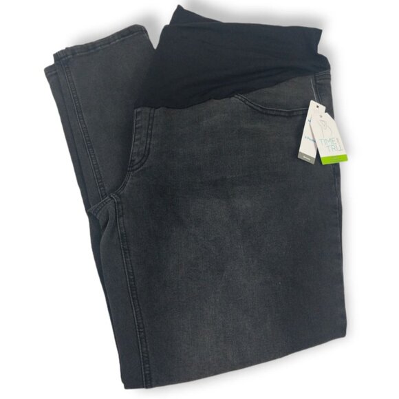Time & Tru Misses XL 5 Pocket Maternity Skinny Jeans with Comfort Panel - Picture 8 of 9